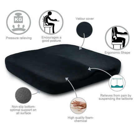 Memory Foam Seat Cushion with Slow Rebound (Chair Pad)