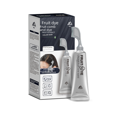 Genuine natural fruit hair dye tubes for black hair touch-up