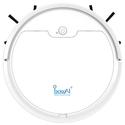 Smart Sweeping Robot vacuum cleaner with LIDAR navigation and WiFi app control on hardwood floor