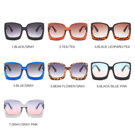 Oversized Gradient Sunglasses for Women UV400 Protection