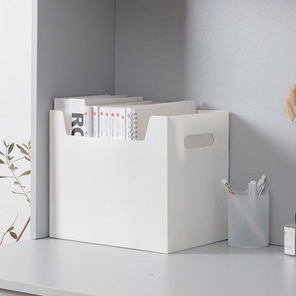 Folding Desktop Book Storage Box in multiple colors for office and dorm organization