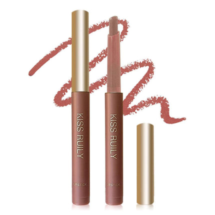 Silk Soft Lip Crayon Set with six vibrant colors in sleek portable pens