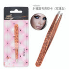 Oblique mouth eyebrow clip color card (Rose Gold)