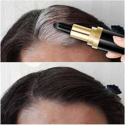 Lai Mei 3.8g Hair Dye Stick for quick gray coverage in brown and black shades, compact and portable design