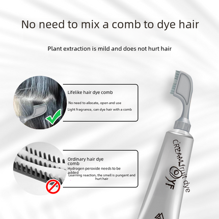 Genuine Natural Fruit Hair Dye tube with black hair color packaging