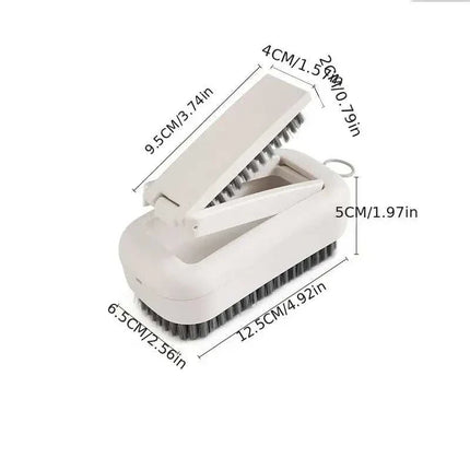 Multifunctional dual-use cleaning brush with soft and firm bristles for delicate and tough surface cleaning