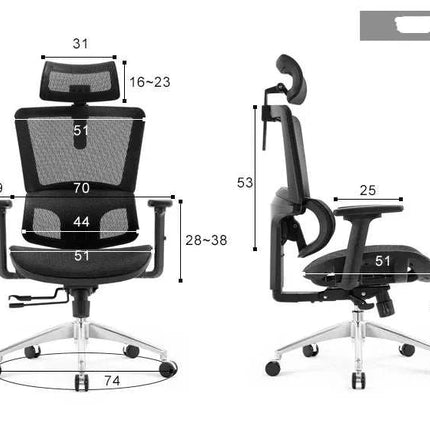 Long-Seated E-Sports Chair.