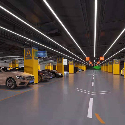 Seamless square LED pendant light with modern design for commercial spaces