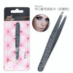 Flat mouth eyebrow clip color card (gray black)
