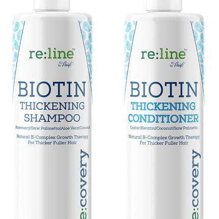 Biotin Shampoo and Conditioner for Hair Growth Thinning Hair Treatment - NATURAL Sulfate Free for Men and Women (THICKENING SHAMPOO AND CONDITIONER)