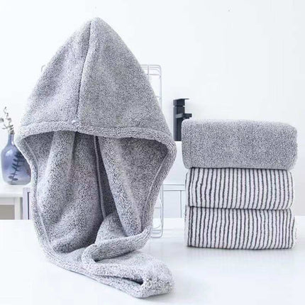 Wholesale Gray Bamboo Charcoal Drying Hair Cap