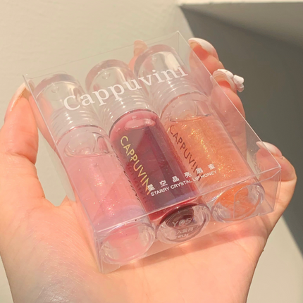 Cappuvini Shiny Crystal Jelly Lip Gloss - Moisturizing Finish