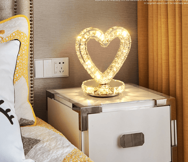 Modern Stainless Steel Crystal Table Lamp with remote control and adjustable lighting modes