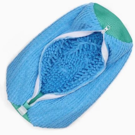 Padded Net Laundry Shoe Protector Bag with zipper and mesh for washing shoes safely
