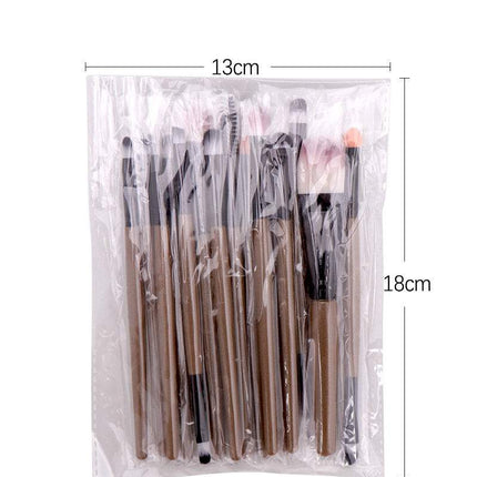 15-piece makeup brush set with soft bristles for eyeshadow and beauty application