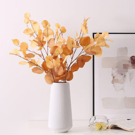 Realistic silk apple leaves simulation in autumn colors for wedding decor and photography backdrops