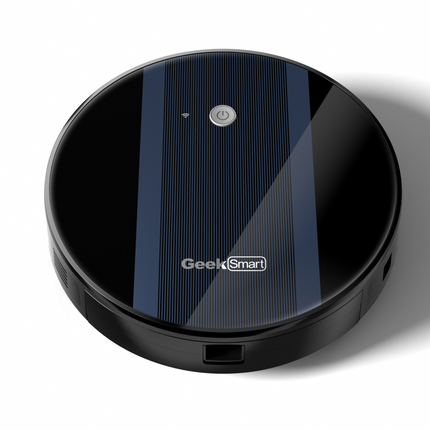 Ultra-thin robot vacuum cleaner with powerful suction and app control for hard floors and carpets