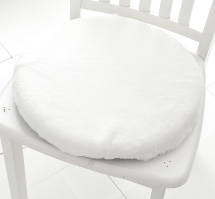 Faux Fur Memory Foam Cushion in variety of colors including Dried Rose, Blush Pink, Chocolate, Grey, White, and Cafe Latte