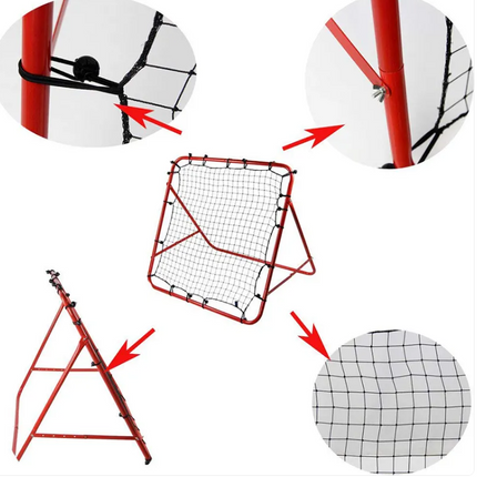Football rebound net with durable frame and personalized design for training