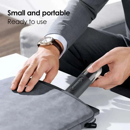 2-in-1 USB rechargeable nose and hair trimmer with stainless steel blades and detail head attachment