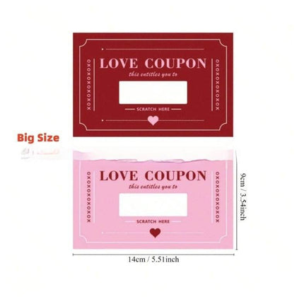Love Scratch-off Anniversary Voucher modern art style scratch cards for anniversaries and birthdays