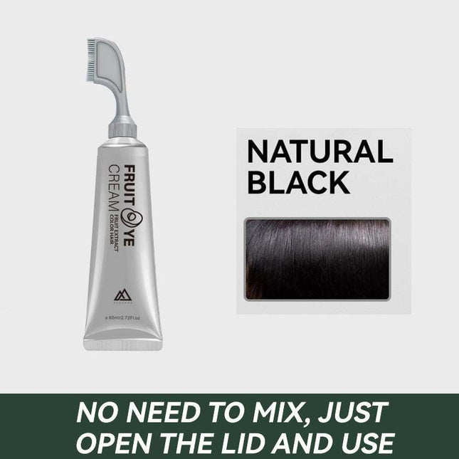 Tube of Genuine Natural Fruit Hair Dye for Black Hair Touch-Up