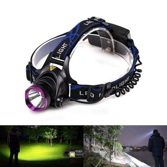 Vande T6 LED手电筒 adjustable headlamp with 2000 Lm CREE XM-L T6 light and rechargeable battery