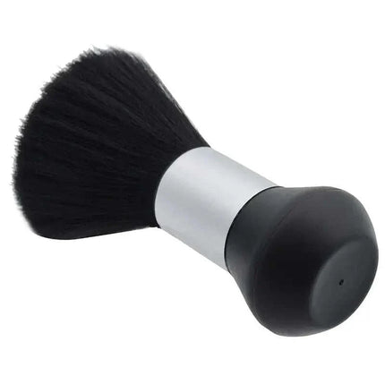 Black neck duster brush with soft nylon bristles and durable plastic handle for hair cutting and cleaning tools