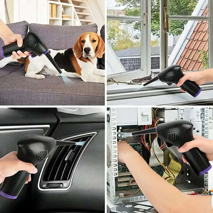 Cordless electric air duster with Type-C charging for keyboard cleaning and dust removal