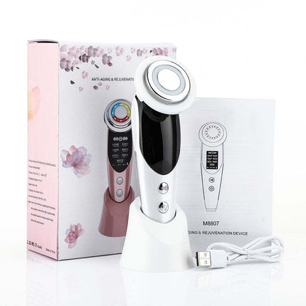 EMS beauty device with RF and EMS micro-current massage for skin firming and rejuvenation