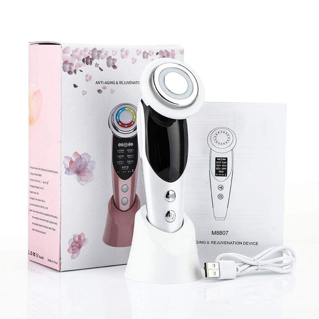 EMS beauty device with RF and EMS micro-current massage for skin firming and rejuvenation