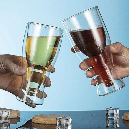Creative Double Wall Borosilicate Cocktail Glass Set