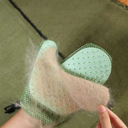 Colorful silicone massage gloves for pet grooming and hair removal