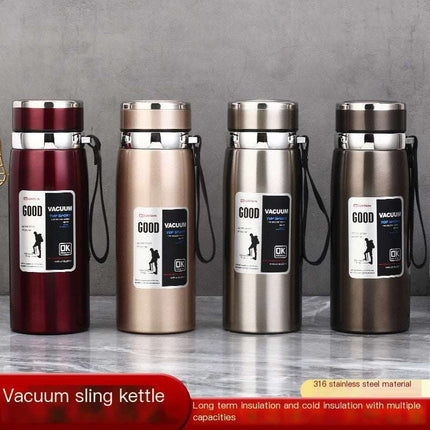 High-capacity 1000ml stainless steel insulated tea cup with vacuum insulation and leak-proof lid for outdoor use