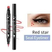 Eyeliner Stamp Wingliner waterproof smudge-proof gel pen with heart-shaped stamp and dual-ended pencil