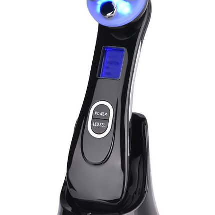 HailiCareEMS Microcurrent Facial Beauty Ion Device with RF Microelectric Photon technology in pink, black, and white colors