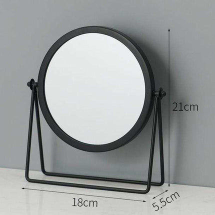 Nordic Portable Large Desktop Makeup Mirror with adjustable tilt and sleek design in multiple colors for makeup application and grooming.