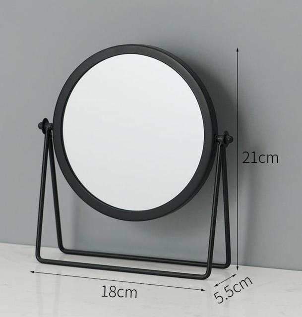 Nordic Portable Large Desktop Makeup Mirror with adjustable tilt and sleek design in multiple colors for makeup application and grooming.