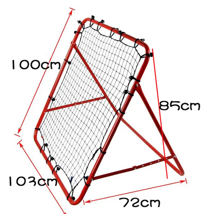 Personalized football rebound net with adjustable angle and durable frame for home practice