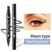 Waterproof Eyeliner Stamp Wingliner Gel Pen Set with Heart-Shaped Stamp and Smudge-Proof Formula