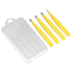Yellow eyebrow clip 4-piece set (hanging head box)