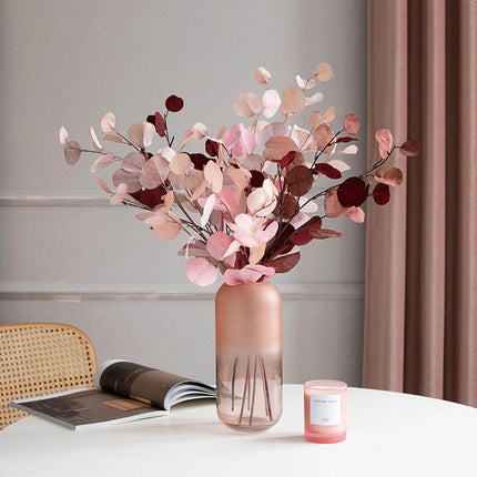 Realistic silk apple leaves simulation in autumn shades for wedding decor and photography backdrop