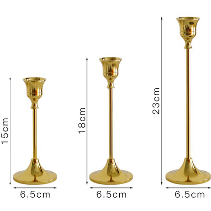 Elegant Vintage Gold Candle Holder