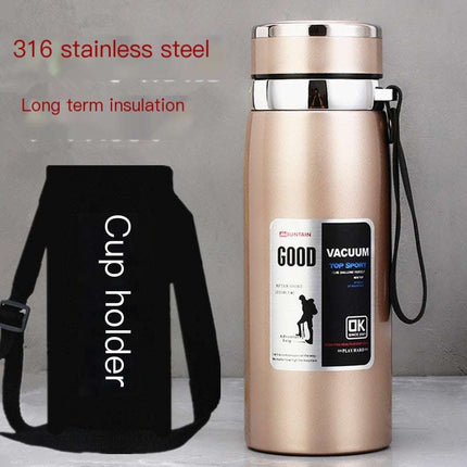 Stainless steel insulated tea cup 1000ml for outdoors with durable design and heat retention