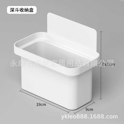 Wall-Mounted Storage Rack with Hooks for Home Use