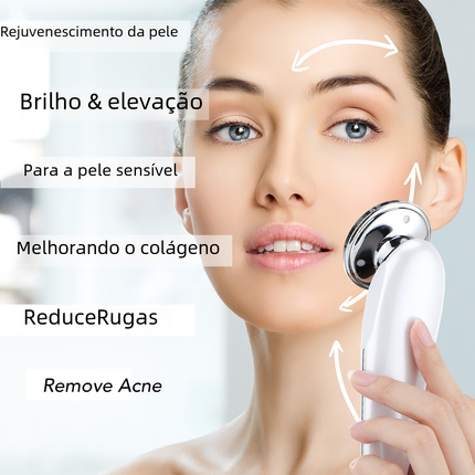 EMS beauty device with RF and microcurrent massage for skin firming and rejuvenation