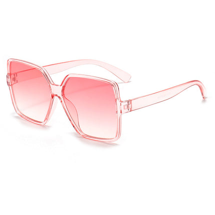 Oversized Black Square Sunglasses for Women with Mirror