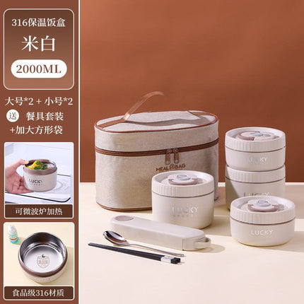 Various colorful 316 stainless steel insulated lunch boxes for students and professionals