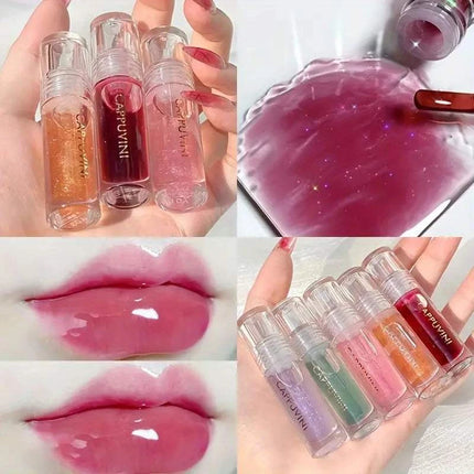 Cappuvini Shiny Crystal Jelly Lip Gloss - Moisturizing Finish