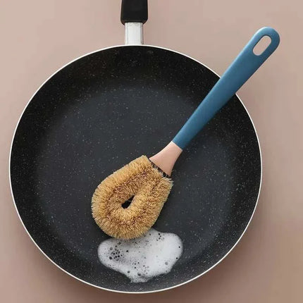Eco-Friendly Long Handled Coconut Fiber Dish Brush
